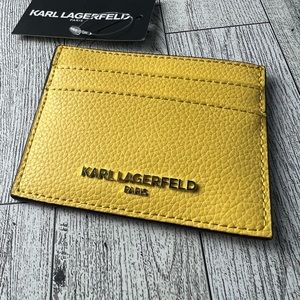 Karl Lagerfeld yellow card case wallet